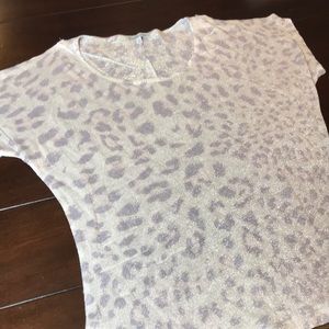 Shimmer Animal Print Top. Charlotte Rouse. Sz Med